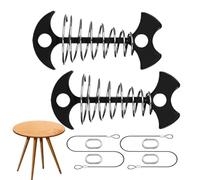 Cheville d'ancrage pour Terrasse - Piquets de Terrasse Fishbone pour Espace Entre Les Lames,2 Chevilles Résistantes À La Rouille avec 2 Cordes pour Tables Quai Patio Camping
