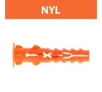 Cheville de fixation légère NYL AVEC COLLERETTE SPIT