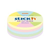 Cheville de notes adhésives en forme circulaire | 250 feuilles - Fabriqué en papier - Assortiment de couleurs pastel - Dimensions 6,7 x 6,7 cm - Mimbek