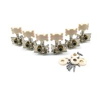 Cheville de réglage 3L pour clé, Machine d ' accordage à Double trou pour tête de guitare classique Folk acoustique pour W/blanc mais 6 pièces/ensemble