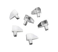 Cheville de support d'étagère en plastique transpa Chevilles de support d'étagère d'armoire en plastique stratifié transparent, multicolores, 10/20/30/50 pièces(White- 50pcs)