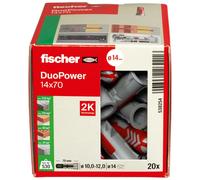 Cheville DuoPower 14x70 / Boite de 20 - FISCHER - 538254