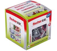 Fischer Cheville DUOPOWER 6x50 bi-matière multi-matériaux avec vis à tête cylindrique – Boîte de 50