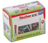 Cheville Duopower + vis big pack 6X30, 50 pièces