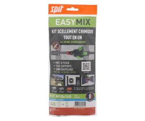 Cheville EASYMIX M10x140/30 Exterieur blister de 4 Spit
