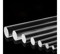 Cheville en acrylique, tige en acrylique transpare 10 Pcs Acrylic Dowel Rods, 2-5Mm Dia 500Mm Length Clear Acrylic Round Rod for DIY Crafts Party Decorations Gardening,4mm(5mm)