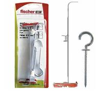 Cheville - fixation facile Fischer - 540176 - Chevilles pour cloison seche Duotec 10 R K avec crochet, gris