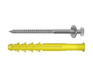 Cheville longue avec tire-fond à tête hexagonale et rondelle - par 20 ING FIXATIONS