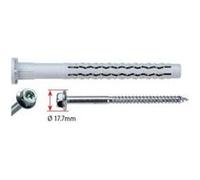 Cheville longue nylon universelle GX-L G&B 10x160 mm + Vis zing tête hexa T40 col. clef 13 mm - boite de 25 - 97034 G