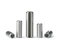 Cheville M1.5 M2M2.5 M3 M3.5 M4 à M10 304 Ressort de positionnement en acier inoxydable Goupille fendue cylindrique élastique Goujon de tension Goupille de rouleau-M6 (10 pièces) -50 mm