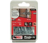 Cheville métallique à expension - D : 4 mm - l : 46 mm - avec vis métrique