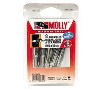 Cheville métallique à expension - D : 6 mm - l : 34 mm - avec vis métrique