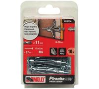 Cheville métallique à expension - D : 6 mm - l : 50 mm - avec vis métrique