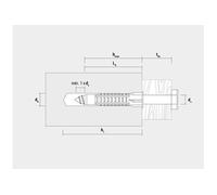 Cheville multi-matériaux avec collerette MZK 10 + Vis pour aggloméré PZ SKS 6.0 x 80 mm - Boite de 25 - - 910MZKK
