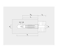 Cheville multi-matériaux MZK 6 avec collerette - CELO - XXMZK
