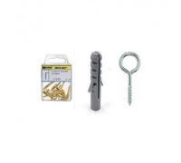 Cheville nº 6 et piton Brico-self 19x60 mm.