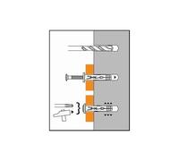 Cheville nylon à frapper - collerette plate - 5x27 mm - 400 pcs - Hit SPIT
