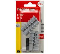 Cheville Nylon Fischer Turbo Pour Béton Cellulaire FTP-K 6 4 Pcs