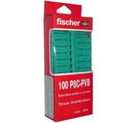 fischer - Cheville à expansion en polypropylène P 8 C spéciale patte à vis bois - Boîte de 100