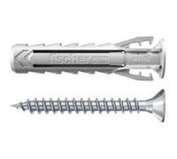 Cheville nylon pour matériaux pleins Fischer SX PLUS 6x30 mm, 15 pièces