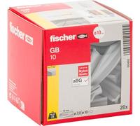 Fischer Cheville nylon GB pour béton cellulaire Ø10 x 55 mm Lot de 20