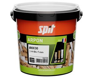 Cheville plastique universelle ARPON 8 x 30 mm seau de 350 SPIT 060128
