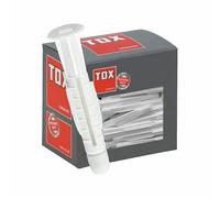 Cheville polypropylène avec collerette - diam 12 mm - 25 pièces - Trika TOX