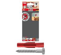 Cheville polyvalente TOX Tri 10/61 + vis blister - 4 pièces - 10701161