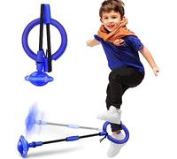 Cheville Skip Ball, Anneau de Saut de Cheville, Coloré Anneau de Saut Clignotant, Pliable Jouet d'Anneau de Saut de Cheville, Skip Ball pour Brûler Les Graisses Fitness, Dancing Ball Jouet (Bleu)