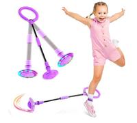 Cheville Skip Ball, Anneau de Saut de Cheville, Pliable Jouet d'Anneau de Saut de Cheville, Anneau de Saut Clignotant, Flash Saut Anneau Ball pour Les Filles de 6-12 Ans (Pourpre)