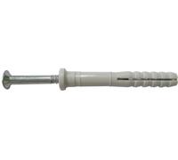 Cheville Tap-Vis tête plate - Cheville à frapper à collerette plate - Ø 5 x 25 mm - Bidon de 2500 - ING FIXATION - A270285 G