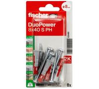 Fischer Chevilles DuoPower 535480 8 x 40 mm Blister multicolore