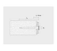 CELO Cheville vis pour isolant IPSD 80 9GR80IPSD Gris Boîte de 50