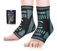 Chevillère de Maintien Sport, 1 Paire Chevillère Entorse, Attelle Cheville pour Tendinite Tendon Achille, Fasciite Plantaire, Ligamentaire, Cheville de Compression Homme et Femme, Noir Bleu L