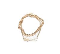 Urban Classics Bracelet de cheville en or du zodiaque aquarius - L/XL