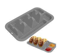 Chevilles à queues - Plaques en silicone sûres au micro-ondes | Assiette de service en coquillage avec 3 séparateurs, plateau réutilisable en silicone qui ne glisse pas avec 2 comm