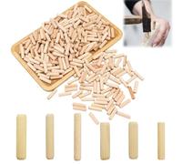 Chevilles Bois,600pcs Tourillon Bois,Chevilles en Goujon Bois,Coniques Rainurées,Goujons Tourillon Bois,pour Fraisage,Rainurage,Artisanat,Bricolage,Travail du Bois