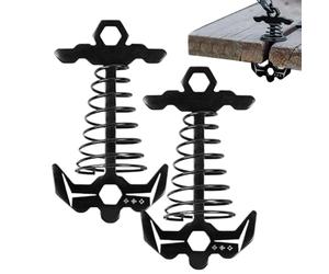 Chevilles d'Ancrage pour Terrasse,Piquets De Tente En Aluminium Résistants Au Vent | Crampon d'Ancrage à Ressort pour Tente Terrasse - pour Plein Air, Pique-nique, Bateau, Randonnée, Femmes, Hommes, A