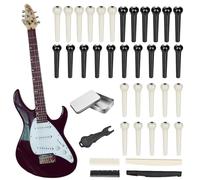 Chevilles de chevalet pour guitare acoustique | Kit d'accessoires pour instrument de musique avec extracteur et selle pour studio d'enregistrement débutant, scène, performance en direct, maison