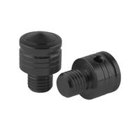 chevilles de rétroviseur moto, 1 paires Bouchons d'Obturation de Miroir, Vis de Rétroviseur Cache Bougies, Moto Miroir Cache, Bougies Bougiesscrews, 1 x Clockwise + 1 x Anticlockwise, noir