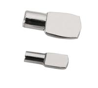 Chevilles d'étagère 50 pièces, broches de Support meuble amovibles réglables en métal couleur Nickel(7x25)