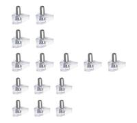 Chevilles d'étagère transparentes, Support en plastique stratifié, étagères d'armoire fixes, de meubles plaque verre 50/10 pièces(20PCS-White)