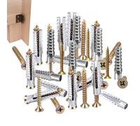 Chevilles d'expansion pour cloisons sèches | Vis d'expansion | Écrou de fixation pour travaux de perçage dans le béton | Pour le montage d'étagères, portes, meubles, étagères, et armoires