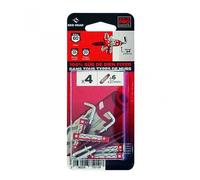 Chevilles et gonds - RED HEAD - Lot de 4 - Diam.6 mm - Longueur 37 mm - Couleur Rouge