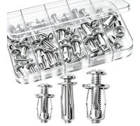 Chevilles Expansion Petales, Fixation Cavite Metal M4 M5 M6 | Fixations en Acier au Carbone Zingué, Filetage Précis pour Cloison Sèche, Coffret de Rangement Inclus
