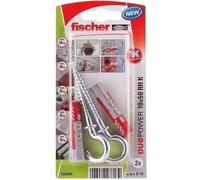 Cheville duopower 10x50 crochet rond blister de 2