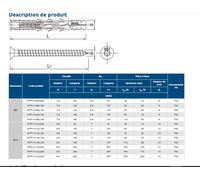 Cheville longue - avec vis Torx - 8x100 mm - 25 pièces - FF1 RAWL
