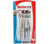 Chevilles métalliques - FISCHER - HM 5x65 - Lot de 4 - Fixation pour corps creux - Vis incluses