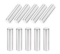 Chevilles métalliques, lot de 20 goujons en acier inoxydable, forme cylindrique 6 mm, for la fabrication de produits en bois, d'étagères et d'ouvrages d'art, longueur 75 mm(Length 55mm)