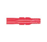 Chevilles multi-usages en plastique - 200 x Zebra Shark - 6 x 36 mm polyéthylène - Rouge - Sans col